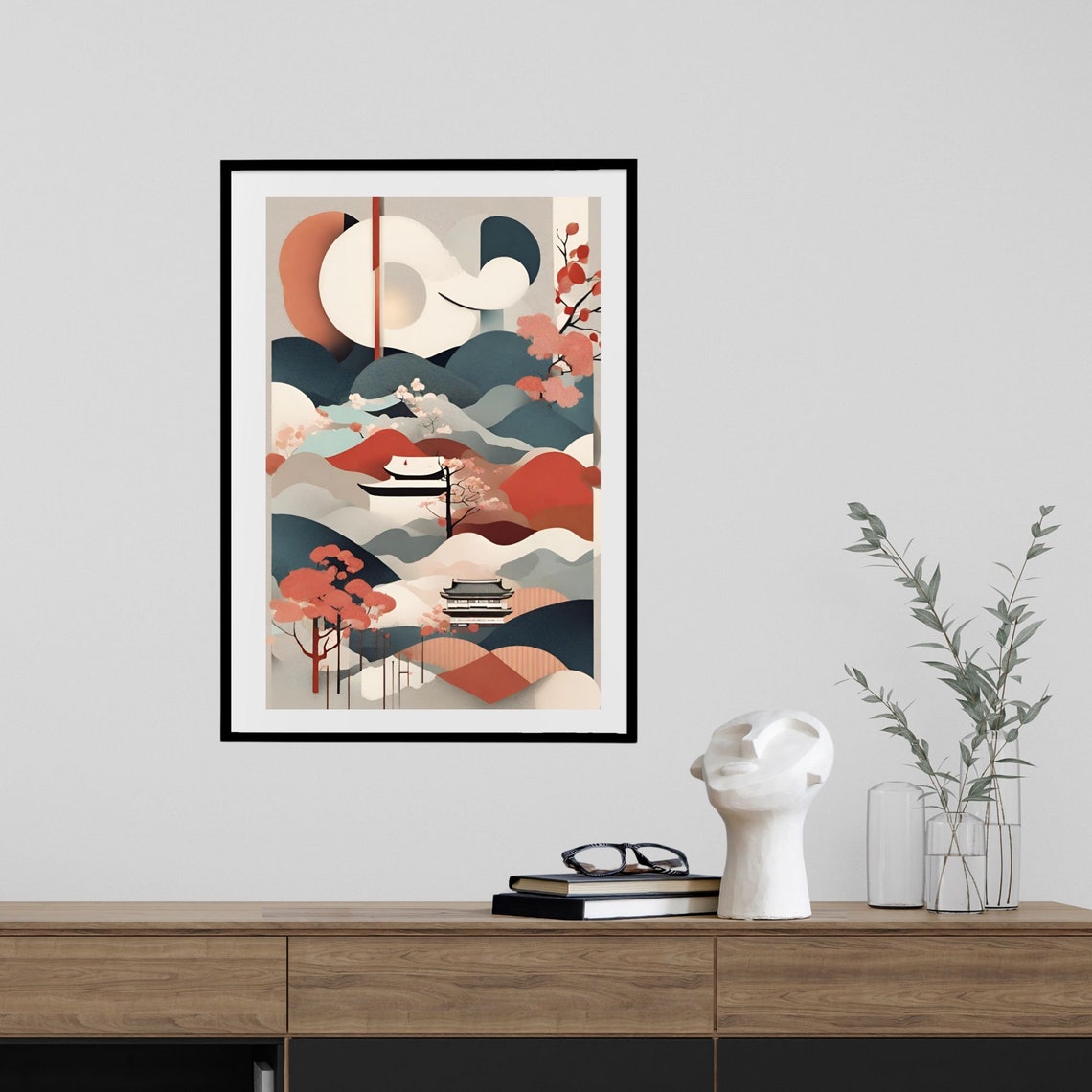Japandi Wall Art Print - Japanese Artwork - Wabi Sabi - Modern Abstract ...