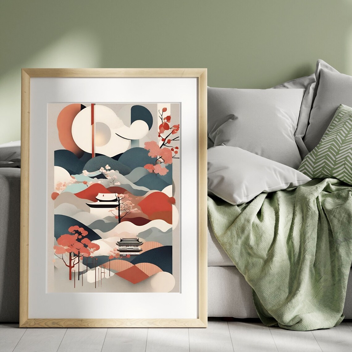 Japandi Wall Art Print - Japanese Artwork - Wabi Sabi - Modern Abstract ...