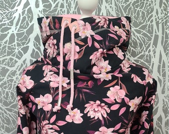 Hoodie ladies hooded sweatshirt women flowers spring summer sweat size 34-52