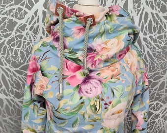 Hoodie dames hoodie sweatshirt dames bloemen lente zomer zweet