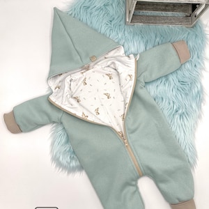 Children's baby sweatsuit / many fabrics to choose from / corner or round hood, zipper or buttons :) Jersey