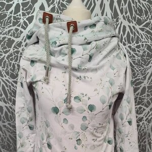 Hoodie Damen Kapuzenpullover Sweatshirt Frauen Blumen Frühling Sommersweat Größe 34-52 Bild 2