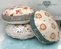 Personalizable seat cushion made of waffle piqué/corduroy/teddy/gift/daycare/morning circle/cuddly/handmade/children's room/floor cushion/seat/round