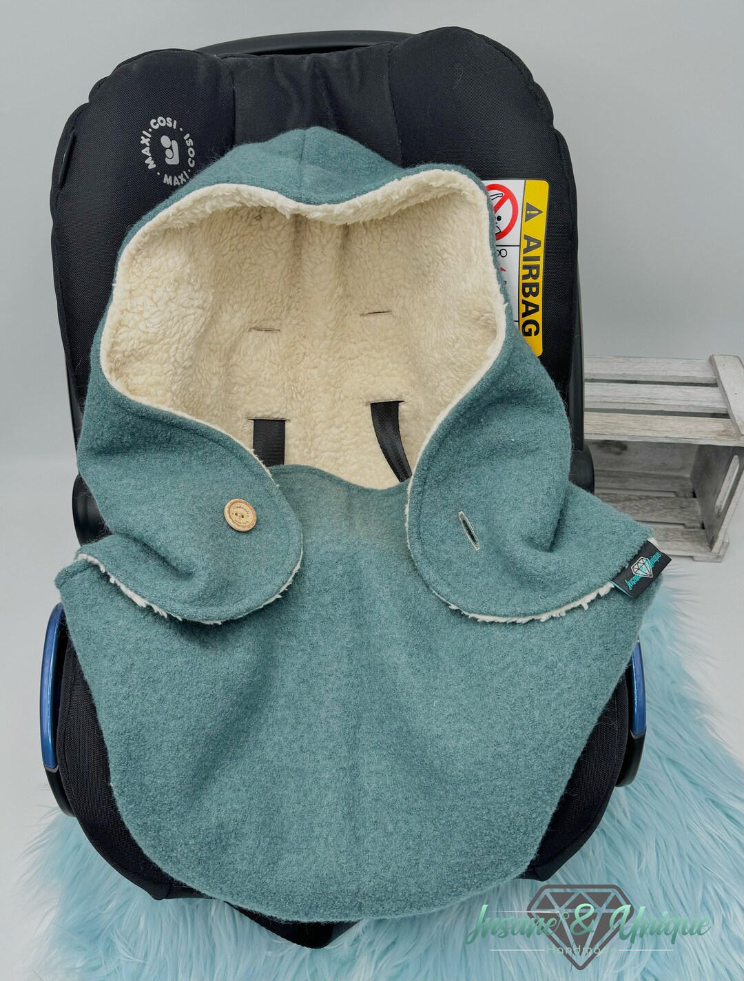 Wrap Blanket for Baby Seat 3point Belt System / Wool Walk Etsy