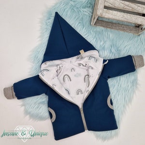 Veste/manteau softshell enfants bébés doublés / nombreux tissus au choix / pointe ou capuche ronde, le tout au choix : Printemps image 4