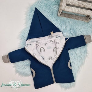 Softshell jacket/ coat for children and babies, lined / many fabrics to choose from / point or round hood, all freely selectable :) Spring