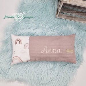 Pillow with name / name pillow / birth pillow Personalizable with name / birth gift / baptism / baby shower / matching our blankets