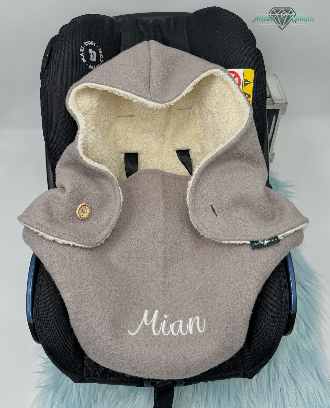 Wrap Blanket for Baby Seat 3point Belt System / Wool Walk Etsy