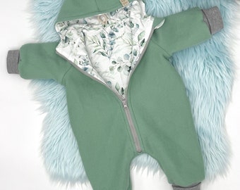 Children's baby sweatsuit / many fabrics to choose from / corner or round hood, zipper or buttons :) Jersey