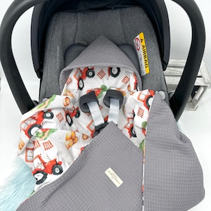 Personaliseerbaar baby draagzak 3-punts gordelsysteem van wafelpiqué/poplin/cadeau/geboorte/doop/handgemaakt/babyshower