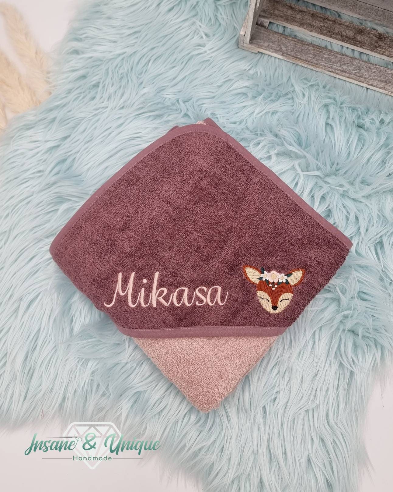 Hooded Towel 100 X 100 Cm Bath Towel Baby Personalized Embroidered