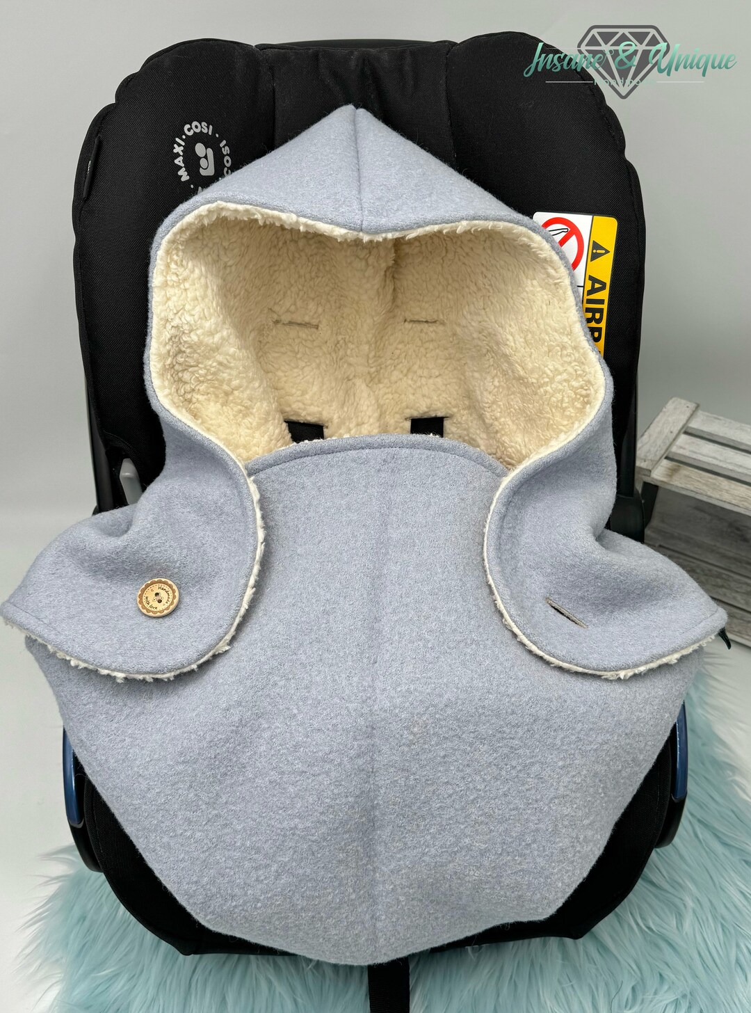 Wrap Blanket for Baby Seat 3point Belt System / Wool Walk Etsy