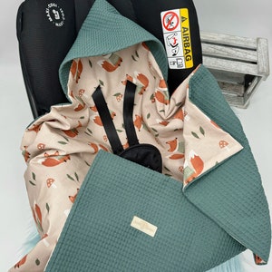 Personaliseerbaar baby draagzak 3-punts gordelsysteem van wafelpiqué/poplin/cadeau/geboorte/doop/handgemaakt/babyshower