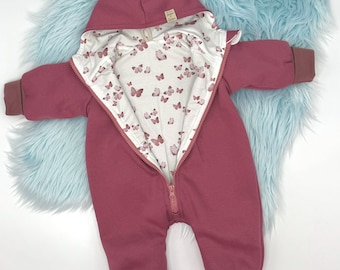 Children's baby sweatsuit / many fabrics to choose from / corner or round hood, zipper or buttons :) Jersey