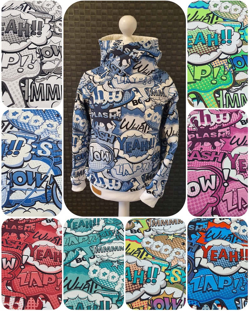 Hoodie Pullover Jungen / Mädchen Cool Comic Jungs / Mädels Sweat Kapuzenpulli / verschiedene Farben wählbar / auch für die ganze Familie : Bild 1