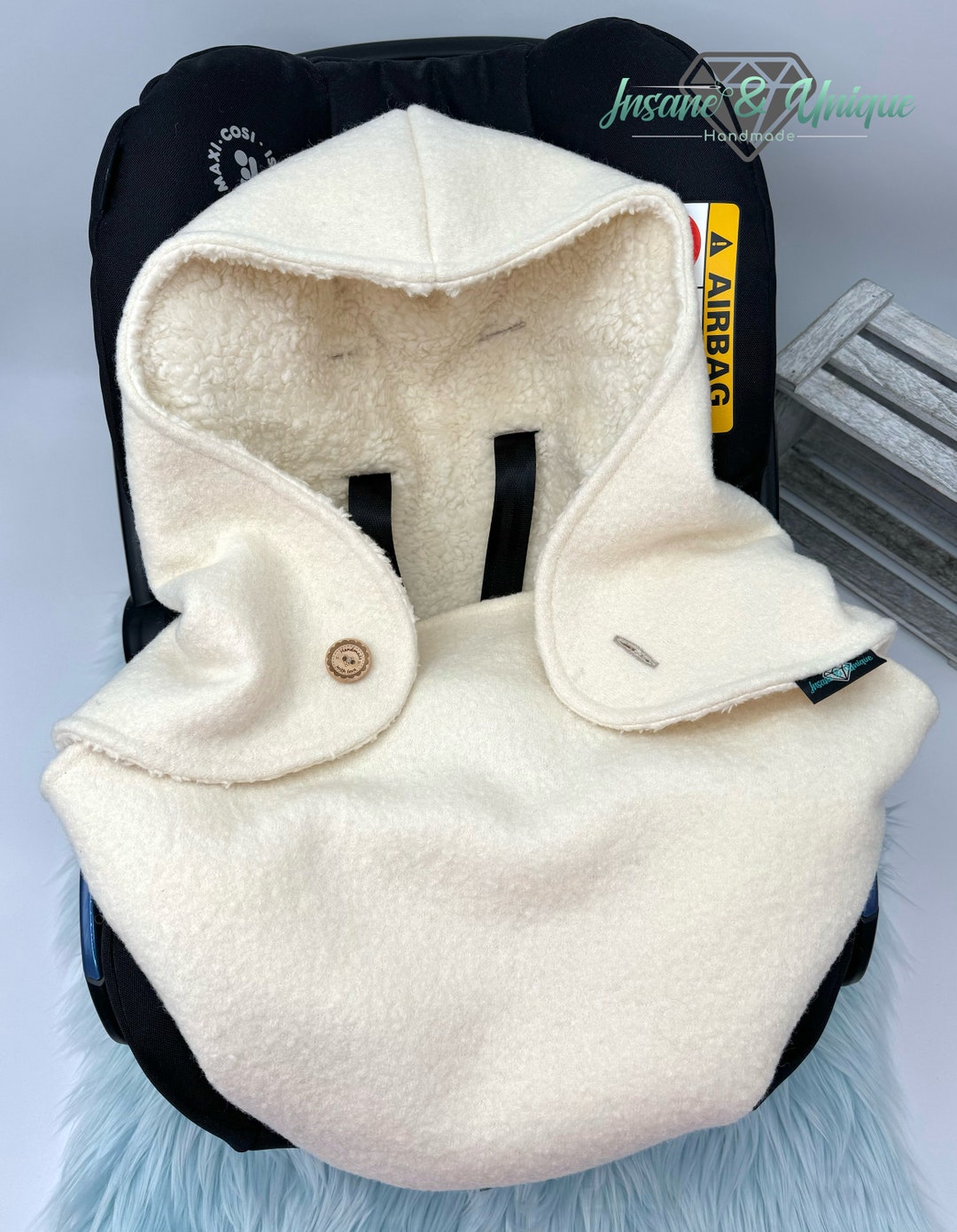 Wrap Blanket for Baby Seat 3point Belt System / Wool Walk Etsy