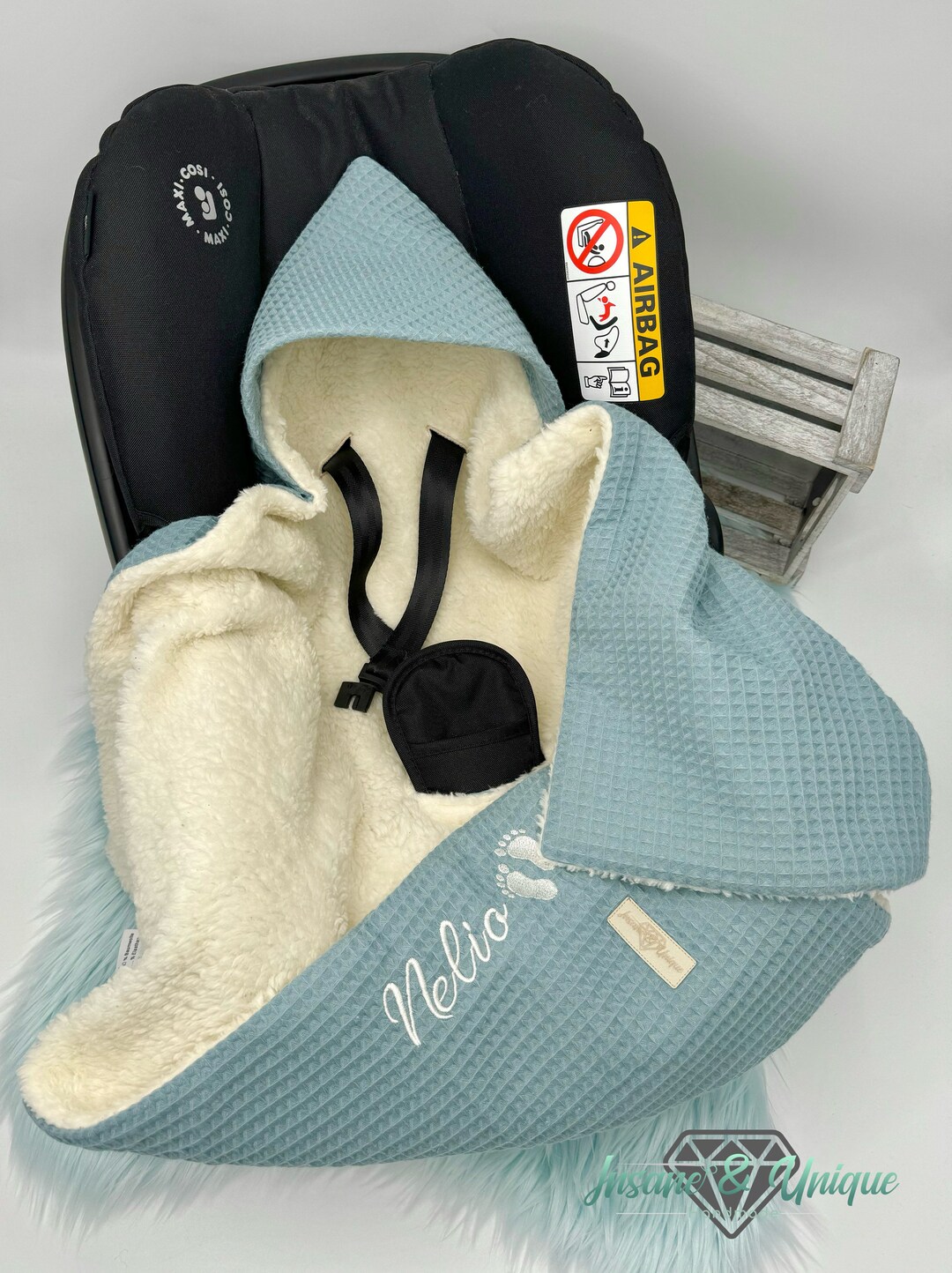 Wraparound Blanket for Baby Seat 3point Belt System With Etsy