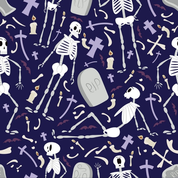 For Sewing Quilting Home Decor Rug Making Quick Delivery 100% Polyester Halloween Spooky Horror Fabric By The Yard/Half Yard
