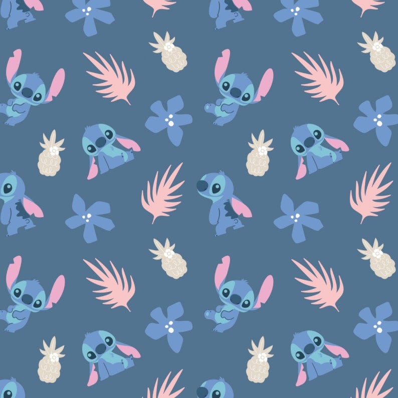 Lilo and Stitch Fabric by the Yard Disney Stitch Ohana | Etsy
