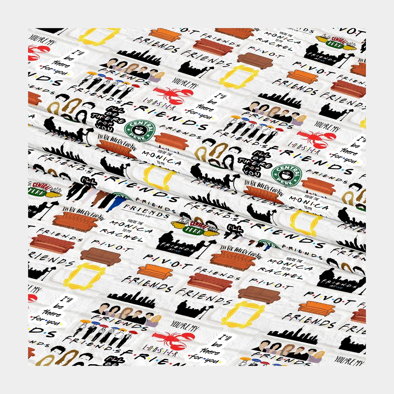 Friends TV Series Printed Polyester Fabric By The Yard Useful Etsy