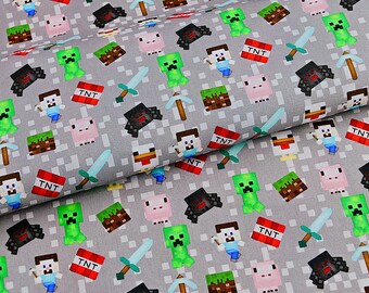 Minecraft Stoff Etsy