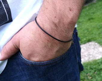 Minimalistisches Lederarmband | unisex Armband für Männer & Frauen | zeitloses Geschenk für Freund, Mann, Frau, Partner, Vater