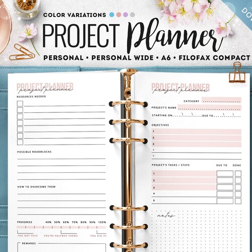 2021 Personal Size Project Planner A6 Project Planner - Etsy