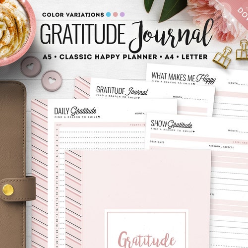 Gratitude Journal Printable Happy Planner Inserts Printable Etsy