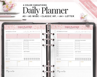 Printable Daily Planner, A5, A4, Classic HP (Digital Product)