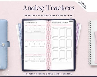 Traveler's Notebook Printable Insert | Episode and Book Series Tracker ( Digital Download)