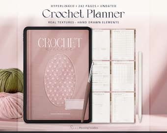 Digital Crochet Planner | Hyperlinked Yarn Stash and Pattern Organizer (GoodNotes Journal)