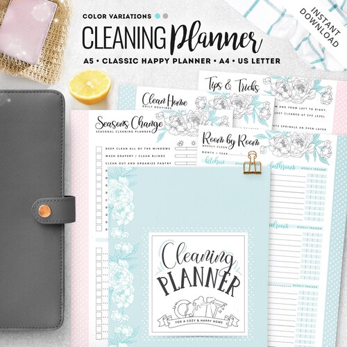 Happy Planner Cleaning Schedule Planner Printable Happy - Etsy