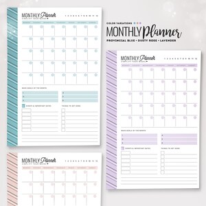 Monthly Planner Printable, Happy Planner Insert, HP Classic, A5 Monthly ...
