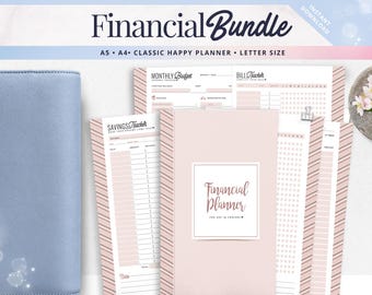 Printable Financial Planner Bundle | Budget & Expense Tracker