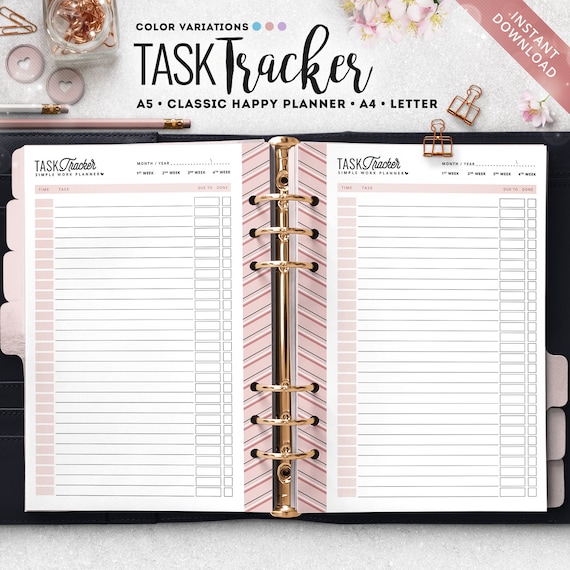 Work Planner, Task Tracker, A5 Planner Printable, Classic HP Work Planner, Classic HP Insert, Big HP Insert, Work Planner, To Do List, A4