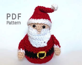 Santa Claus Chocolate Orange Cover (+optional Ferrero Rocher cover) Crochet Pattern - PDF