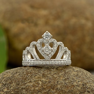 Elegant Princess Crown Ring, Wedding Ring, Engagement Ring, Princess Ring, Promise Ring, Simple Gift Ring, Crown Ring, Gifts For Her