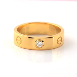 Anillo de banda chapado en oro de 14 quilates, anillo con circonita cúbica, anillo de regalo de boda, anillo de aniversario, anillo de compromiso, regalos para mujeres, regalos de joyas para ella