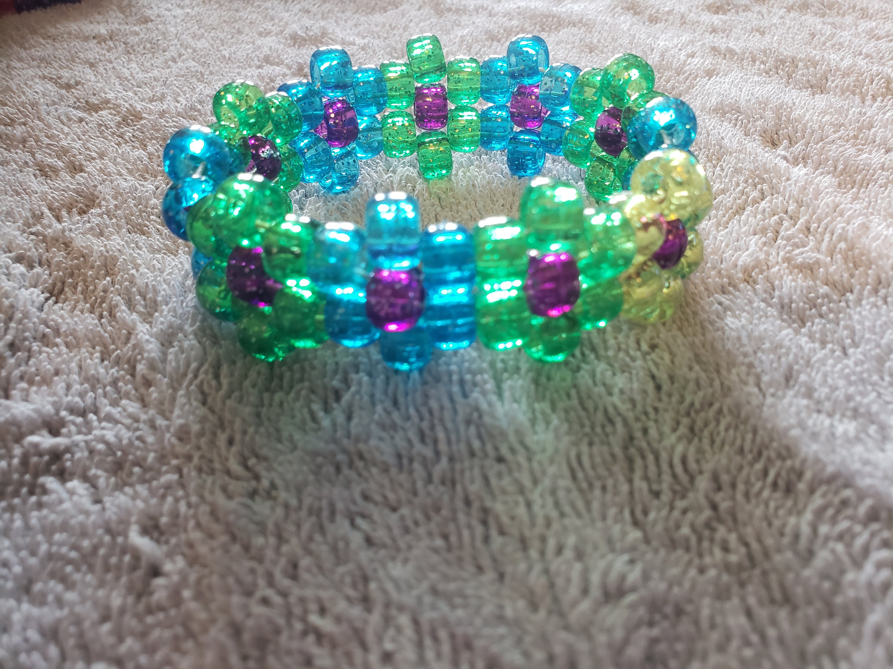 Custom or Random Kandi Flower Cuff Bracelet Raves Pride or Etsy