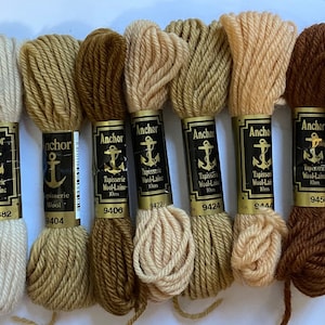 Anchor Tapisserie wool. 10m skeins 100% pure new wool. Embroidery, tapestry, needlepoint, canvas