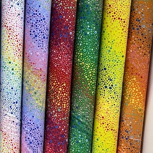Bubble Up Collection fabric by Wilmington Prints USA. 100% cotton and 44inches wide. Rainbow colours for projects or blenders. Cut to size
