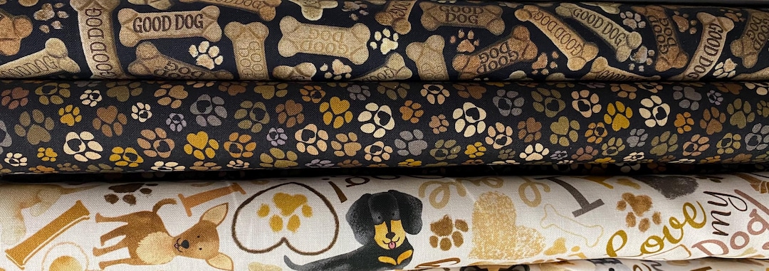 Dogs and Bones Fabric by Timeless Treasures, 100% Cotton - Etsy UK
