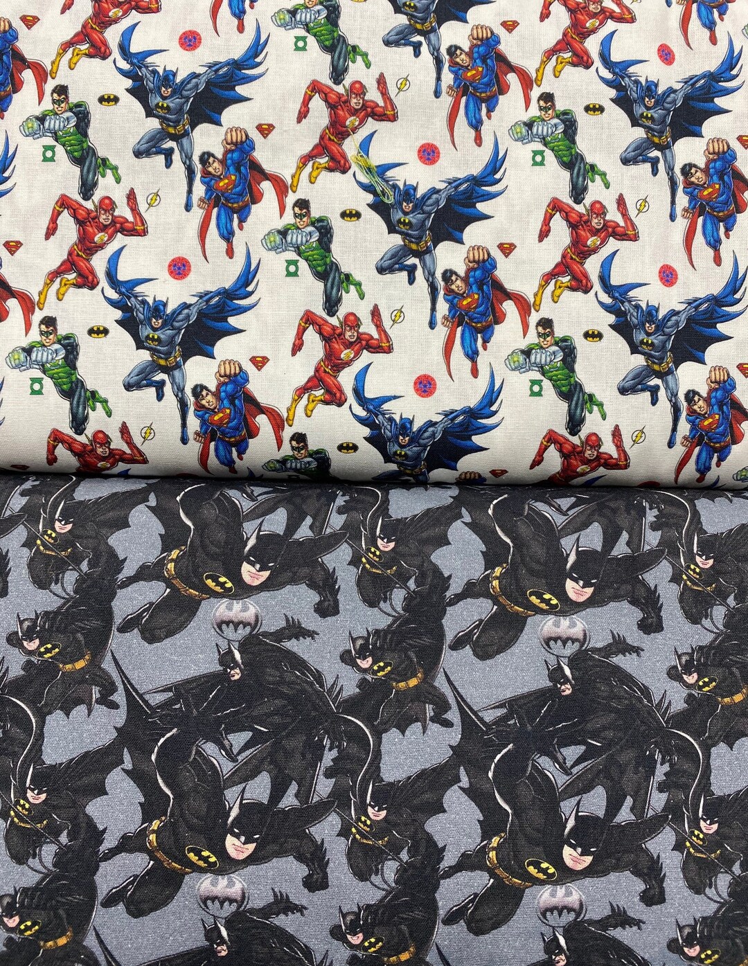 Batman and DC Comics Superhero Justice League Cotton Fabrics. Etsy