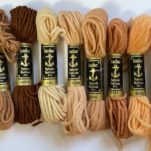 Anchor Tapisserie wool. 10m skeins 100% pure new wool. Embroidery, tapestry, needlepoint, canvas