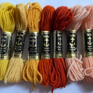 Anchor Tapisserie wool. 10m skeins 100% pure new wool. Embroidery, tapestry, needlepoint, canvas