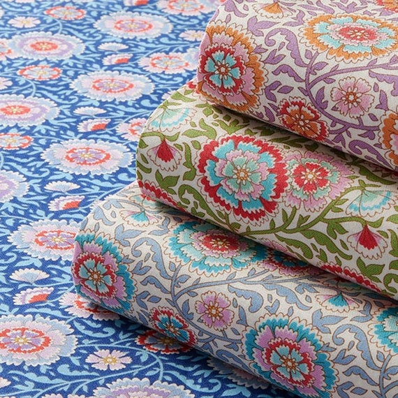 Tilda Cotton Fabric, the Bird Pond Collection, Elodie and Anemone 