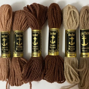 Anchor Tapisserie wool. 10m skeins 100% pure new wool. Embroidery, tapestry, needlepoint, canvas