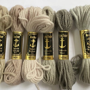 Anchor Tapisserie wool. 10m skeins 100% pure new wool. Embroidery, tapestry, needlepoint, canvas