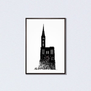 The Cathedral of Men. Illustration of Strasbourg Cathedral.