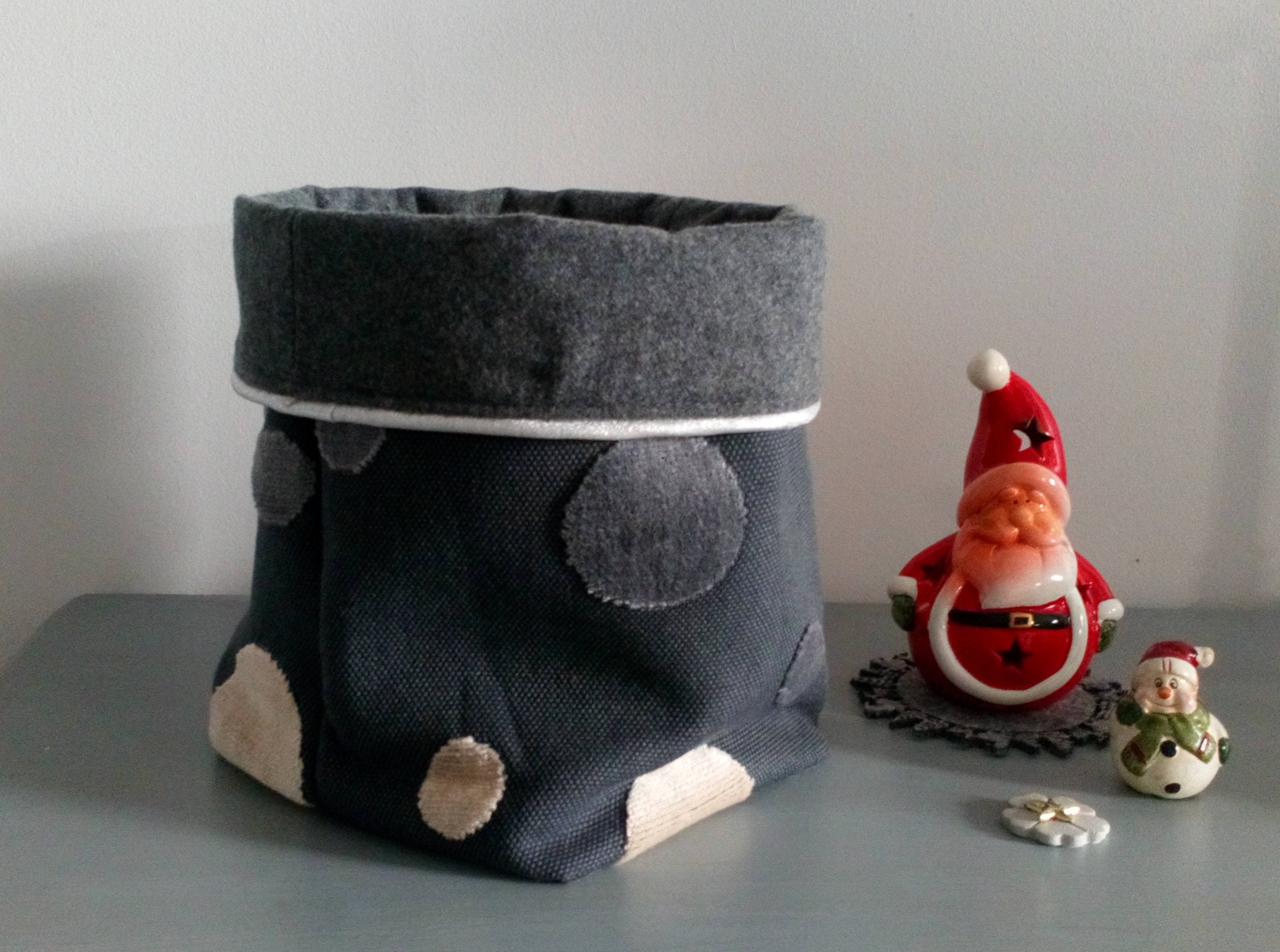 Panière en Tissu - Vide-Poches Réversible